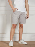 Dennis Lingo Men Light Grey Solid Relaxed Fit Shorts