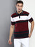 Men's Burgundy Slim Fit Cotton Polo Tshirt