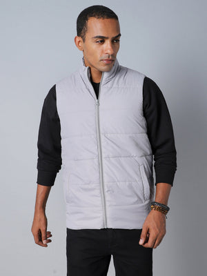 Men's Grey Outdoor Padded Jacket