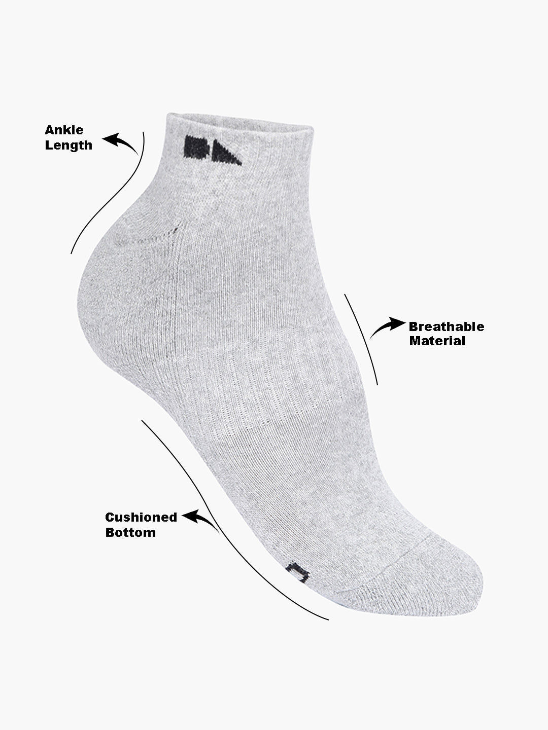 Men's Pack of 3 Ankle Length Socks