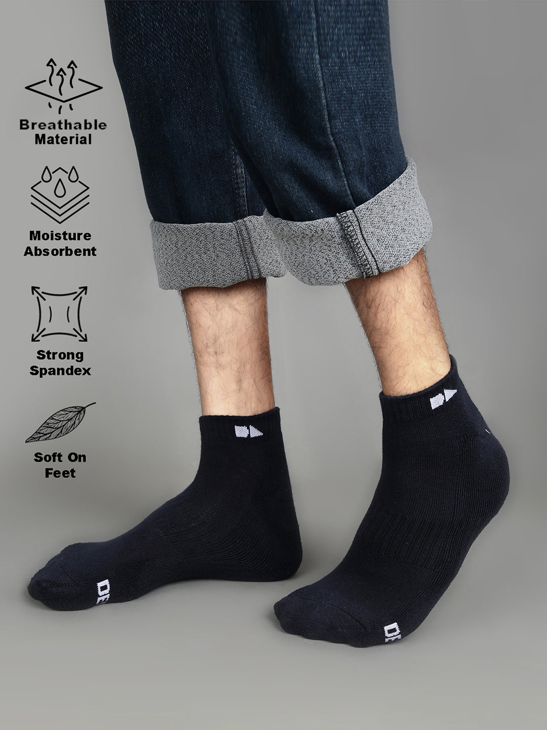 Men's Pack of 3 Ankle Length Socks
