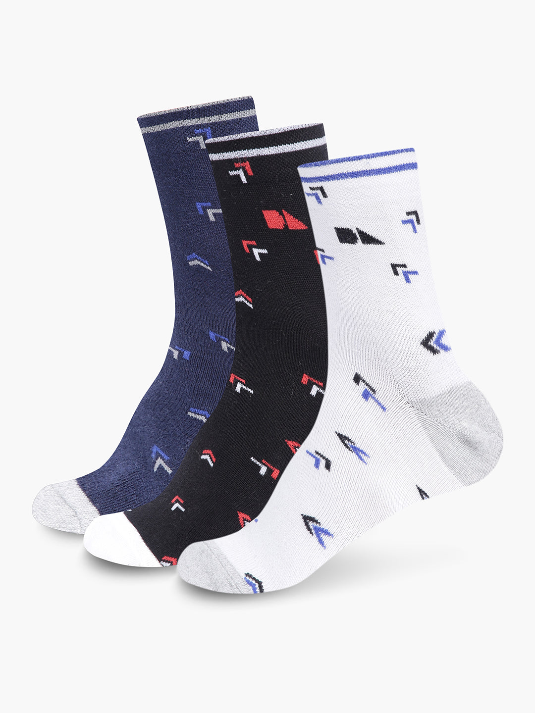 Men's Pack of 3 Above Ankle Length Patterned Socks