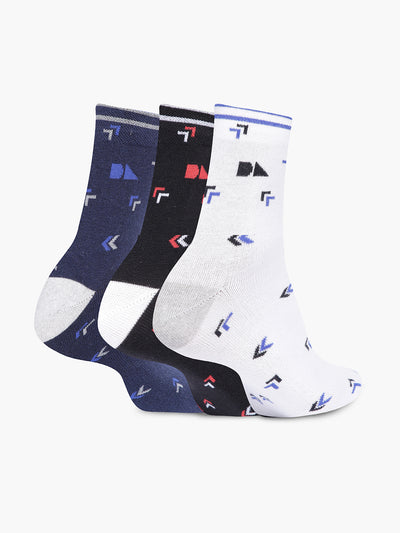 Men's Pack of 3 Above Ankle Length Patterned Socks