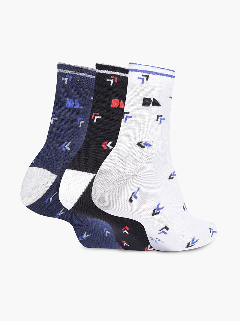 Men's Pack of 3 Above Ankle Length Patterned Socks