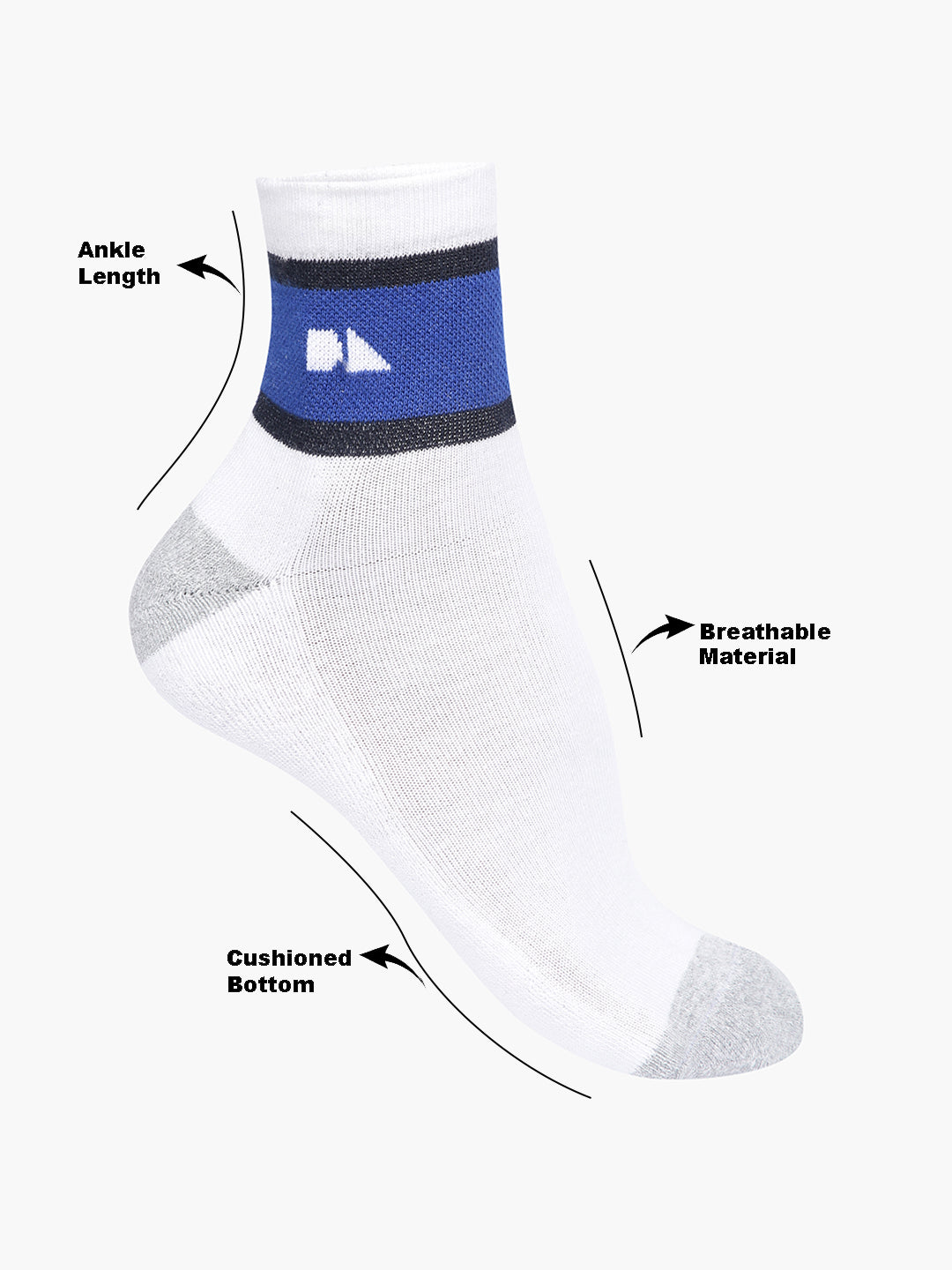 Men's Pack of 3 Ankle Length Socks