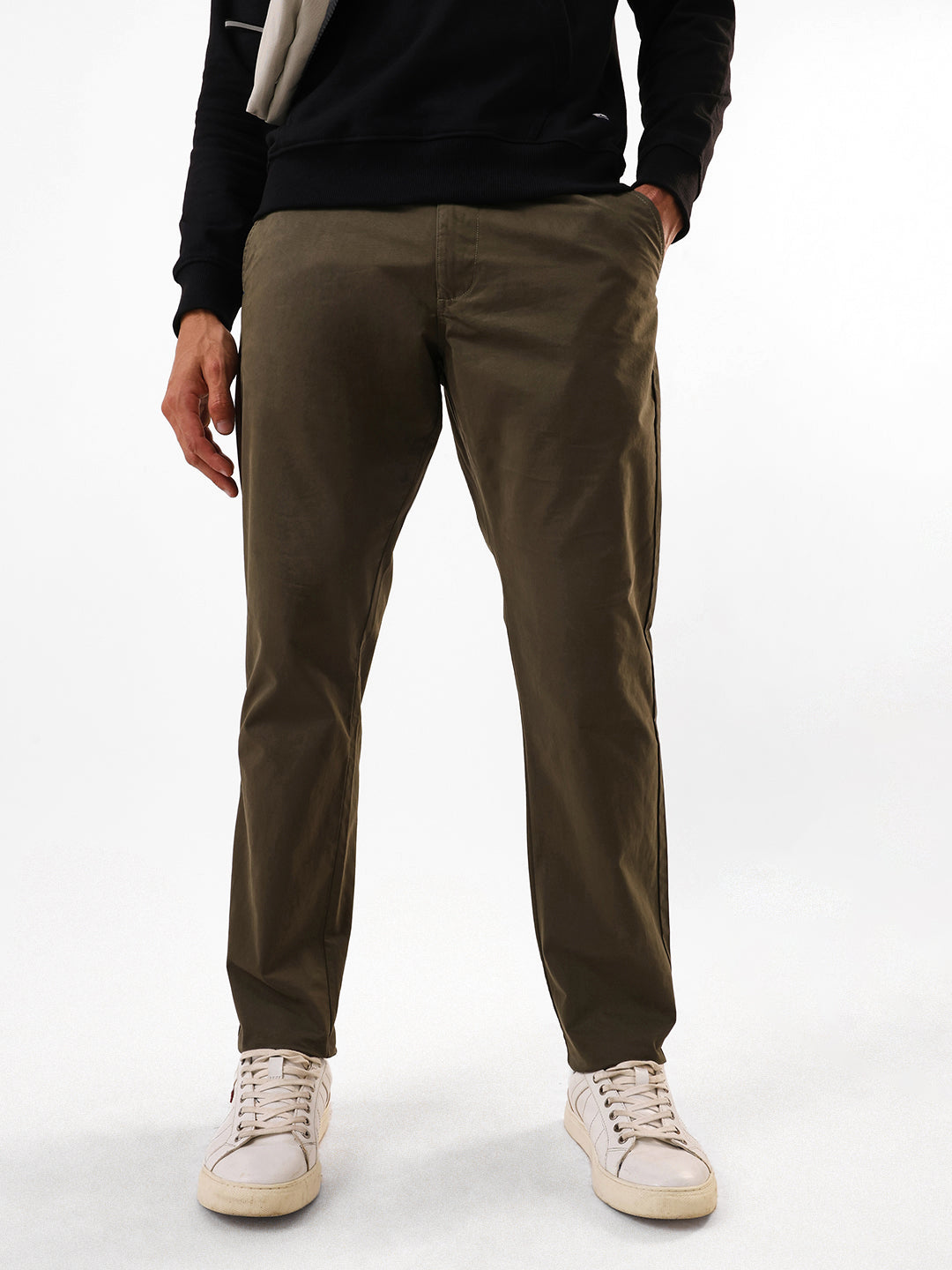 Men's Solid Slim Fit Chinos Trouser