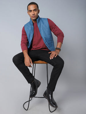 Men's Blue Colourblocked Outdoor Bomber Jacket - High Star x Dennis Lingo