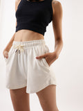 DL Woman Solid Relaxed Fit Lounge Shorts