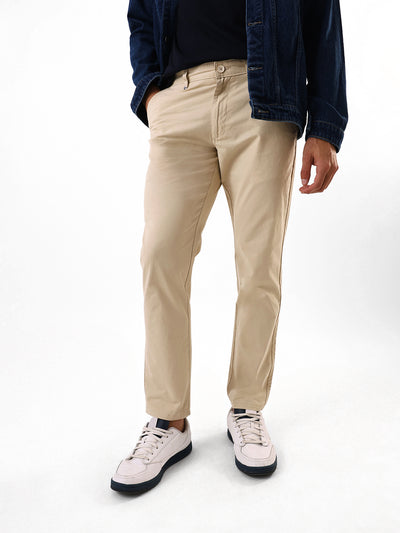 Men's Solid Slim Fit Chinos Trouser