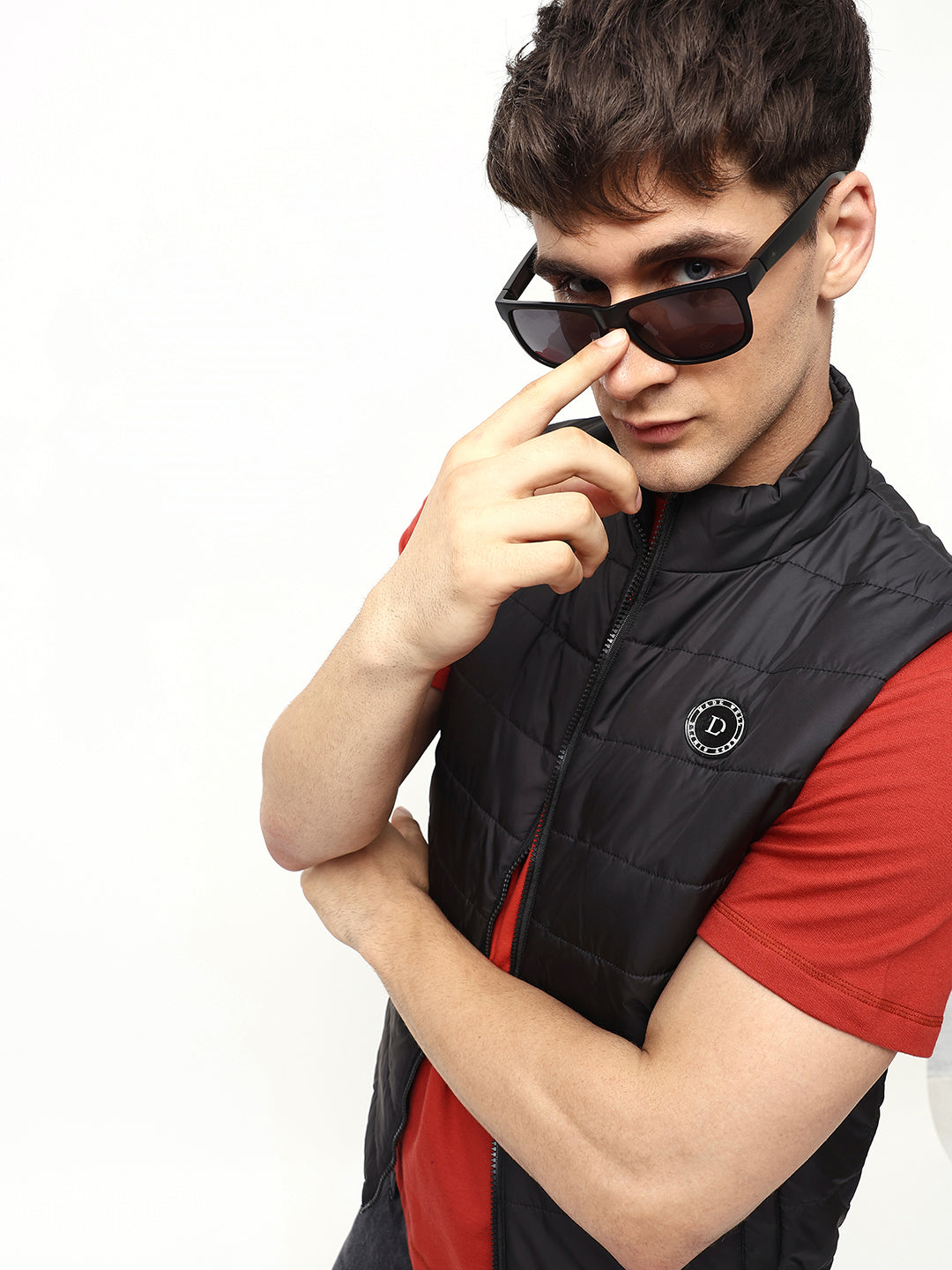 Men's Black Regular Fit Winterwear Jackets