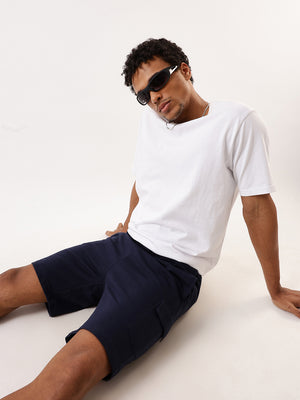 Men's Solid Relaxed Fit Lounge Shorts