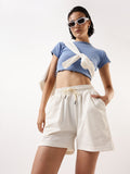 DL Woman Solid Relaxed Fit Athleisure Shorts