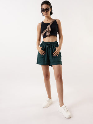 DL Woman Solid Relaxed Fit Lounge Shorts