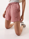 DL Woman Solid Relaxed Fit Lounge Shorts