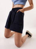 DL Woman Solid Relaxed Fit Lounge Shorts