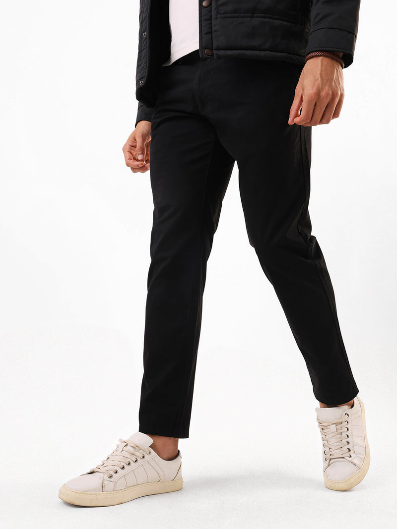 Men's Solid Slim Fit Chinos Trouser