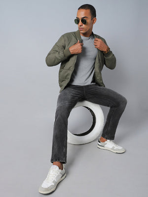 Men's Stand Collar Long Sleeve Padded Jacket