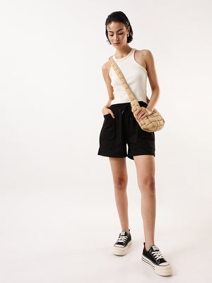 DL Woman Solid Relaxed Fit Lounge Shorts
