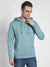 Men's Sea Green Solid Hooded Sweatshirt