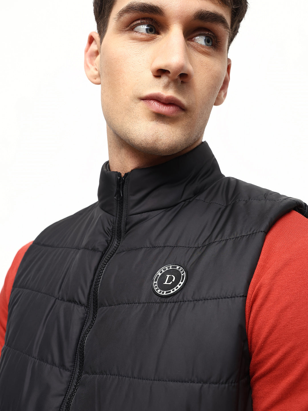 Men's Black Regular Fit Winterwear Jackets