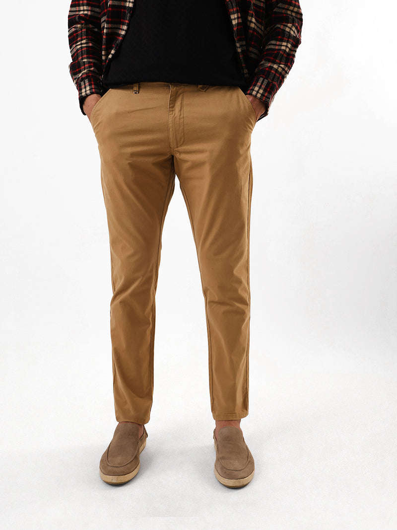 Men's Solid Slim Fit Chinos Trouser