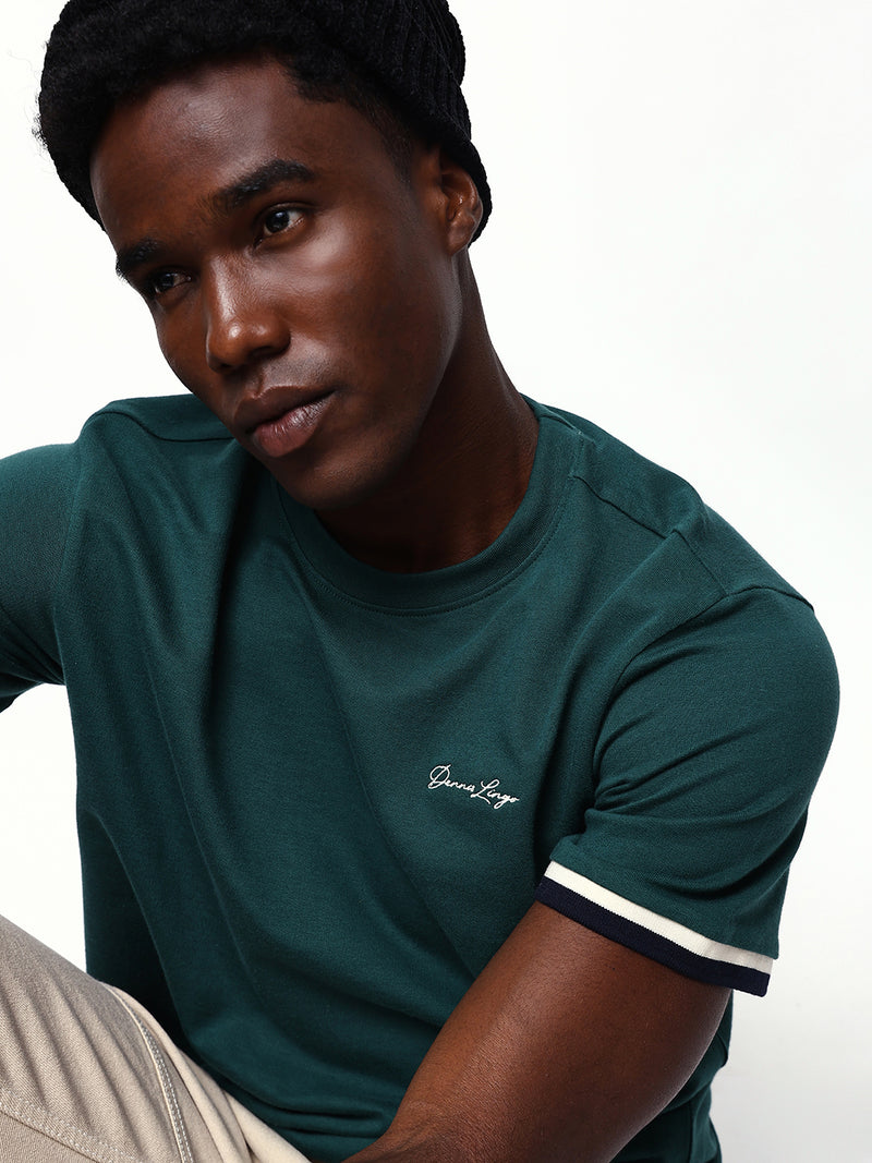 Men's Solid Round Neck Half Sleeves Relaxed Fit T-shirt