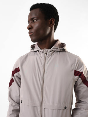 Men's Solid Hooded Full Sleeves Lightweight Open-Front Jacket