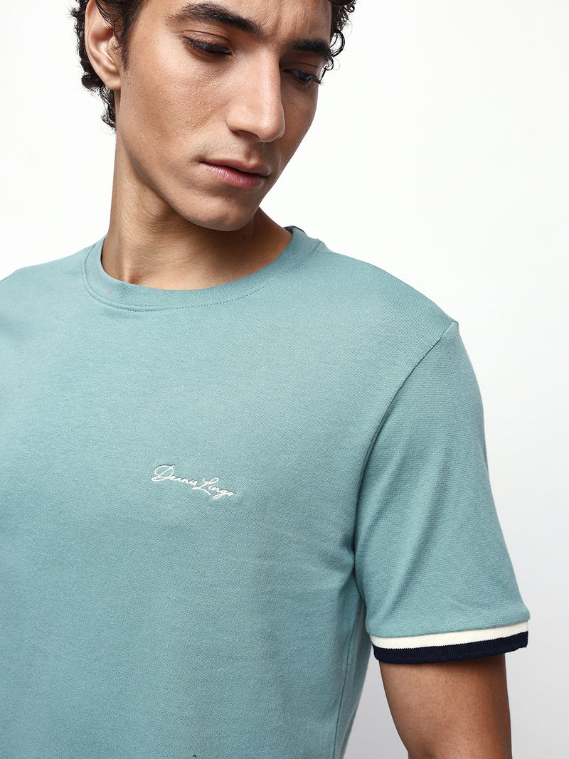 Men's Solid Round Neck Half Sleeves Relaxed Fit T-shirt