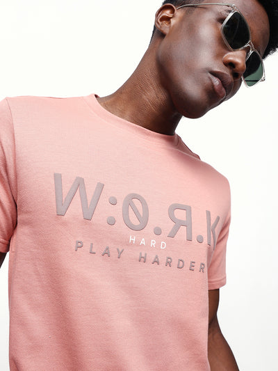 Men's Printed Round Neck Half Sleeves Relaxed Fit T-shirt