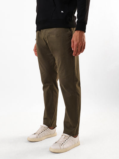 Men's Solid Slim Fit Chinos Trouser