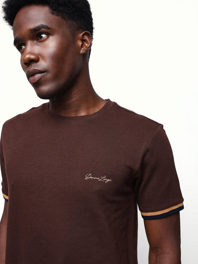 Men's Solid Round Neck Half Sleeves Relaxed Fit T-shirt