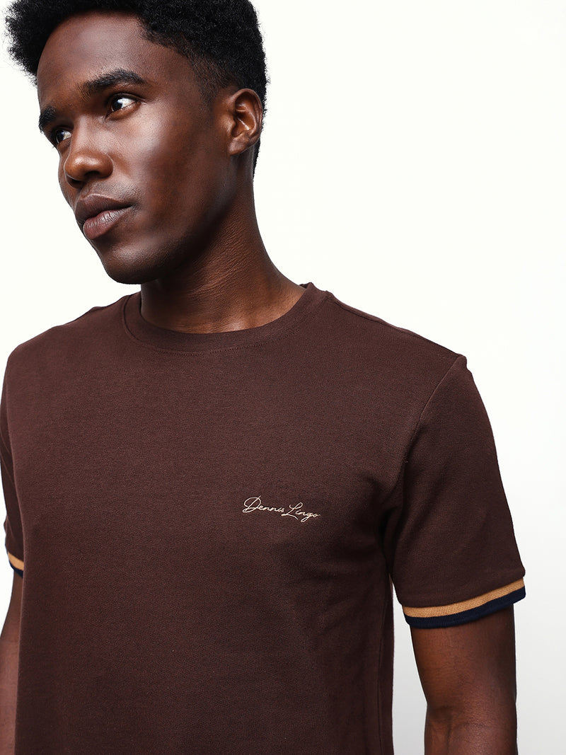 Men's Solid Round Neck Half Sleeves Relaxed Fit T-shirt