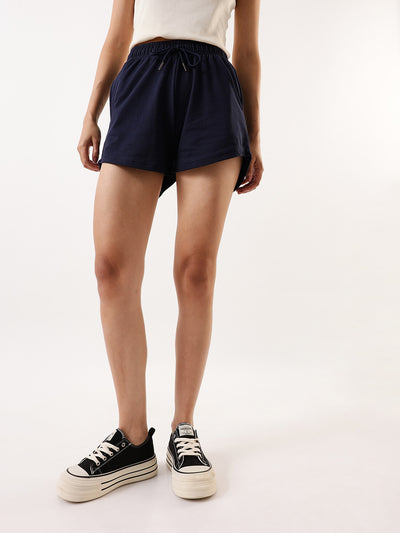 DL Woman Solid Relaxed Fit Lounge Shorts