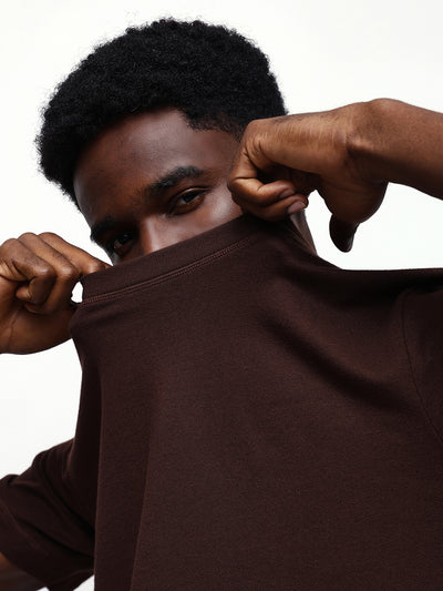 Men's Solid Round Neck Half Sleeves Relaxed Fit T-shirt