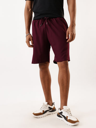 Men's Solid Relaxed Fit Athleisure Shorts