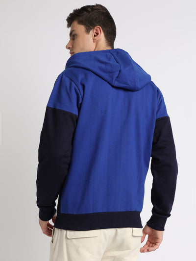 Dennis Lingo Men's Blue  Full Sleeves zipper hoodie Sweatshirt