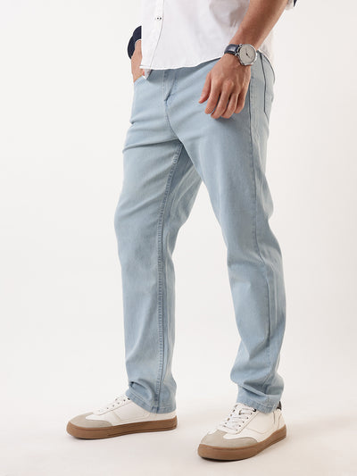 Men's Straight Fit Mid-Rise Stretchable Jeans