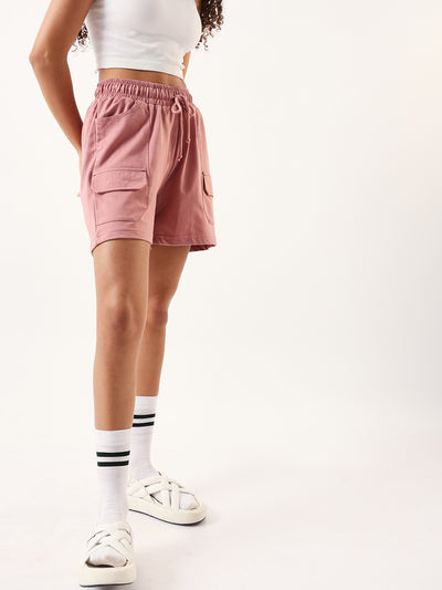 DL Woman Solid Relaxed Fit Lounge Shorts