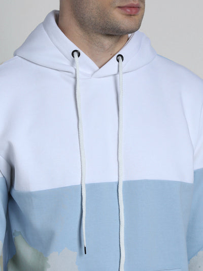 Dennis Lingo Men's Light Blue Full Sleeves Hoodie Sweatshirt