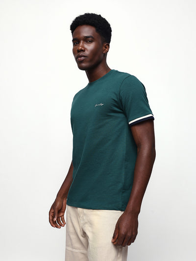 Men's Solid Round Neck Half Sleeves Relaxed Fit T-shirt