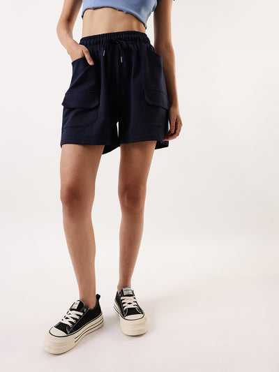DL Woman Solid Relaxed Fit Lounge Shorts
