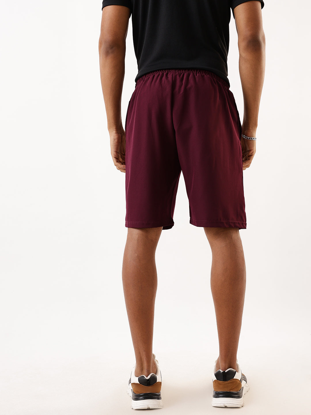 Men's Solid Relaxed Fit Athleisure Shorts