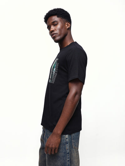 Men's Printed Round Neck Half Sleeves Relaxed Fit T-shirt