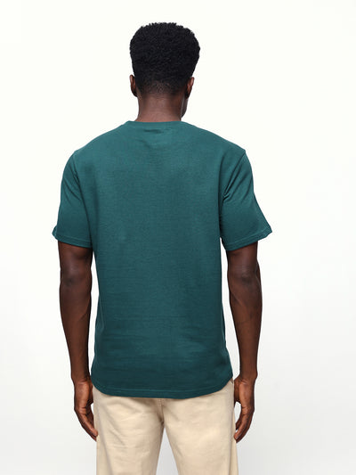 Men's Printed Round Neck Half Sleeves Relaxed Fit T-shirt
