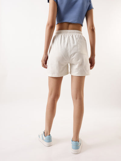 DL Woman Solid Relaxed Fit Athleisure Shorts