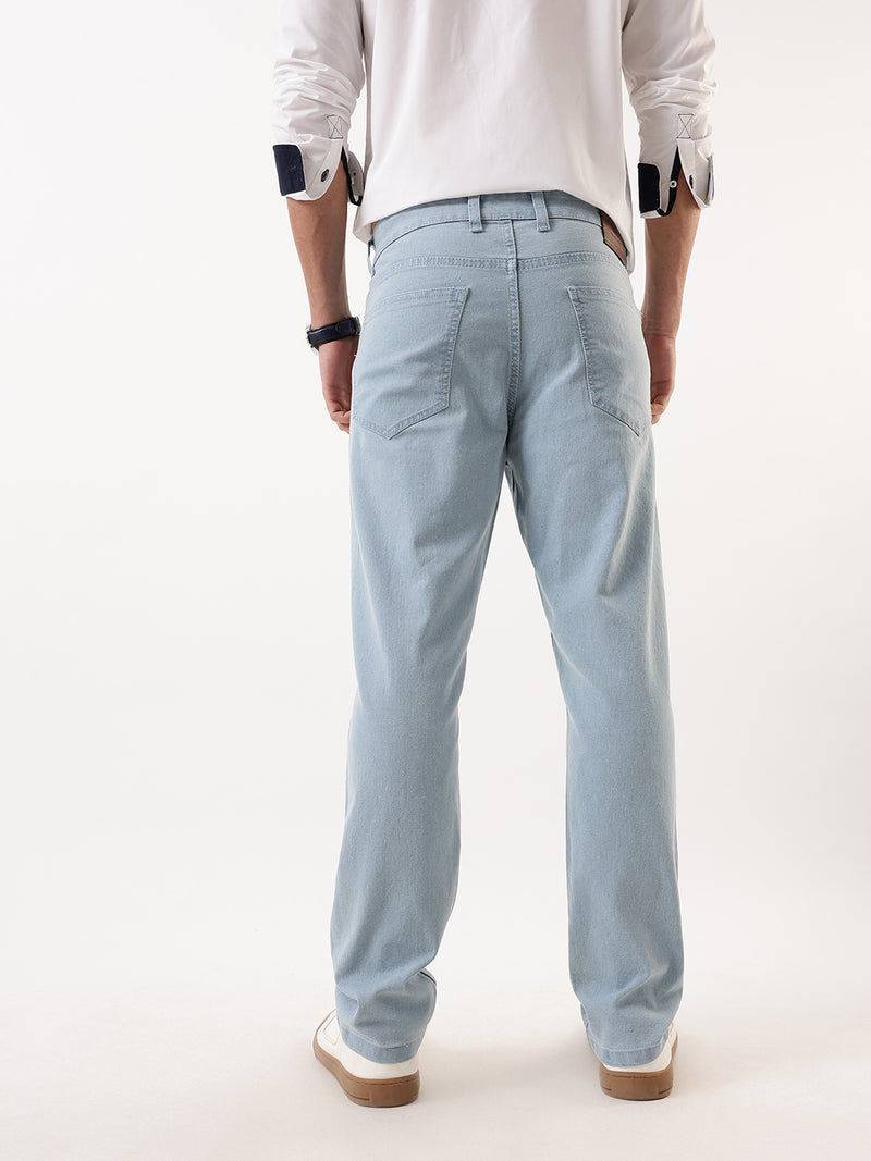Men's Straight Fit Mid-Rise Stretchable Jeans