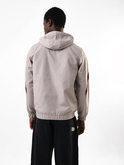 Men's Solid Hooded Full Sleeves Lightweight Open-Front Jacket