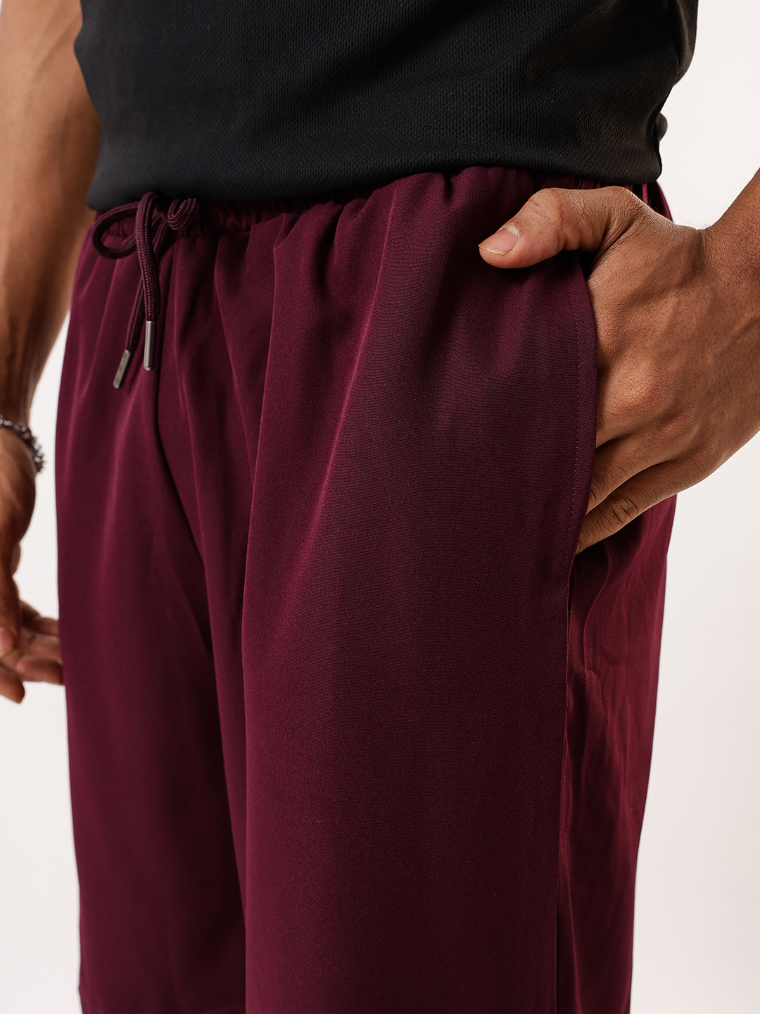 Men's Solid Relaxed Fit Athleisure Shorts