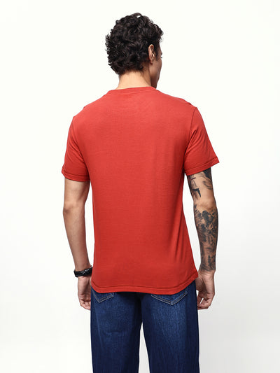 Men's Solid Round Neck Half Sleeves Relaxed Fit T-shirt