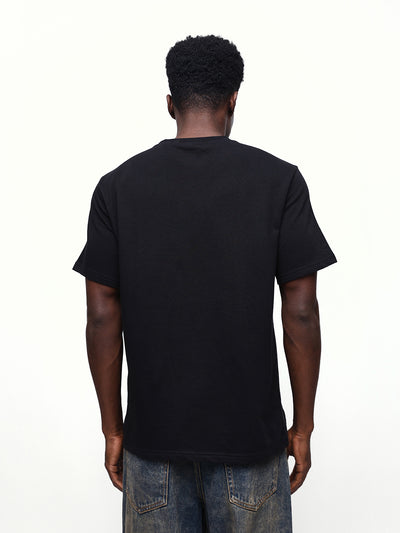 Men's Printed Round Neck Half Sleeves Relaxed Fit T-shirt